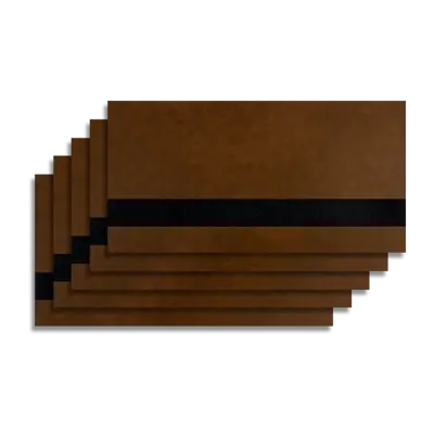 24" x 12" - Laserable Sheets - Faux Leather Chestnut/Black Fabric - Peel & Stick Backing