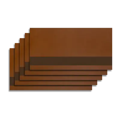 19.7" x 11.8" - Laserable Sheets - Genuine Leather Caramel Fabric - Peel & Stick Backing