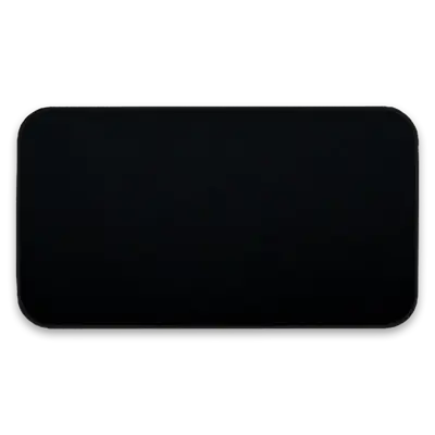 Pack of 25 - 4.5" x 2.5" - Blank Rectangle Patch - Black Fabric with Embroidered Black Border - Industrial Backing