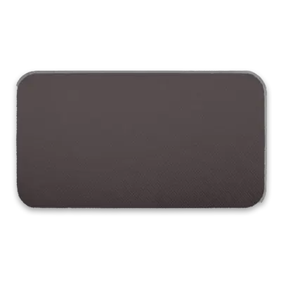 Pack of 25 - 4.5" x 2.5" - Blank Rectangle Patch - White Graphite with Embroidered Graphite Border - Industrial Backing