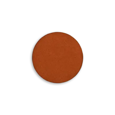 Pack of 25 - 2" - Blank Circle Patch - Faux Suede Pumpkin Spice - Heat Applied Backing