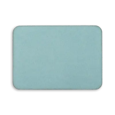 Pack of 25 - 3.5" x 2.5" - Blank Rectangle Patch - Faux Suede Barely Blue - Heat Applied Backing
