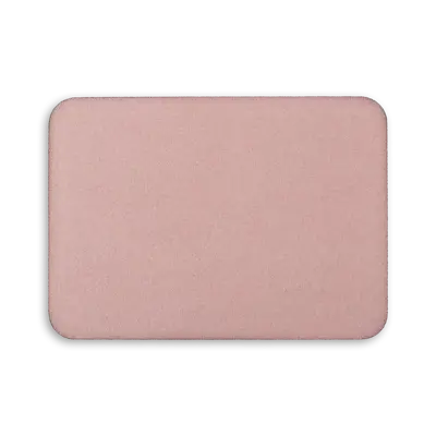 Pack of 25 - 3.5" x 2.5" - Blank Rectangle Patch - Faux Suede Barely Pink - Heat Applied Backing