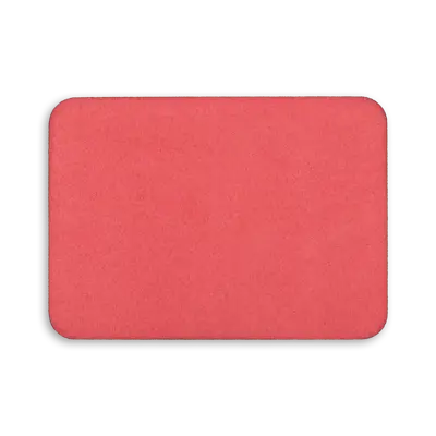 Pack of 25 - 3.5" x 2.5" - Blank Rectangle Patch - Faux Suede Coral - Heat Applied Backing