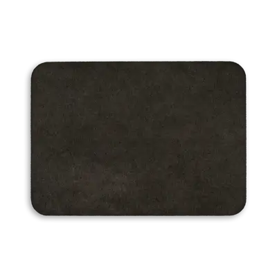 Pack of 25 - 3.5" x 2.5" - Blank Rectangle Patch - Faux Suede Smokey - Heat Applied Backing