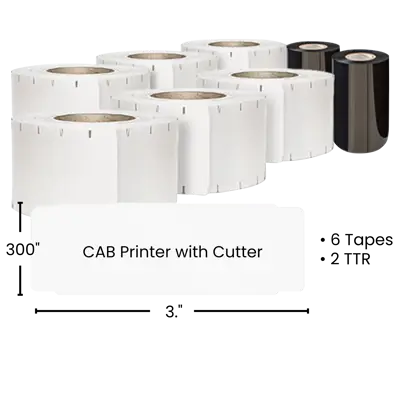 3" x 300' - Thermal ID Kit - 6 Rl/2TTR CAB