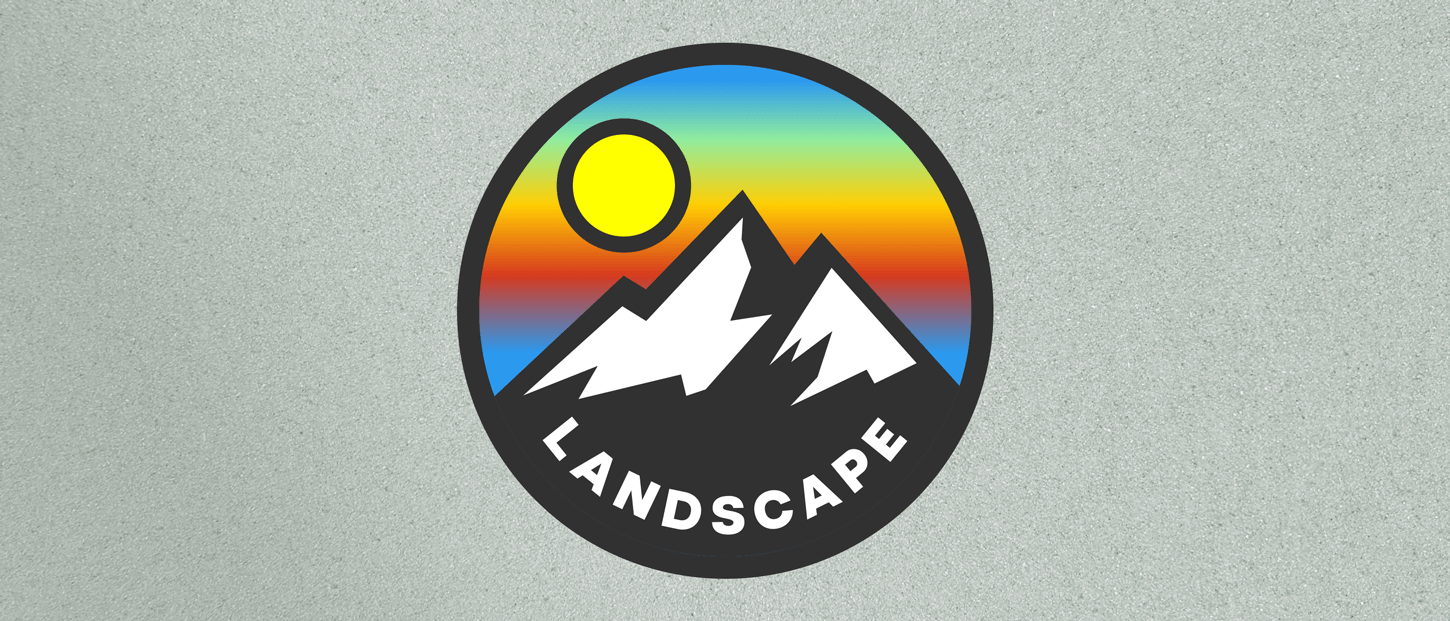 Full Color Heat Transfer mountain landscape