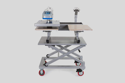 Scissor Cart with Fusion heat press on top