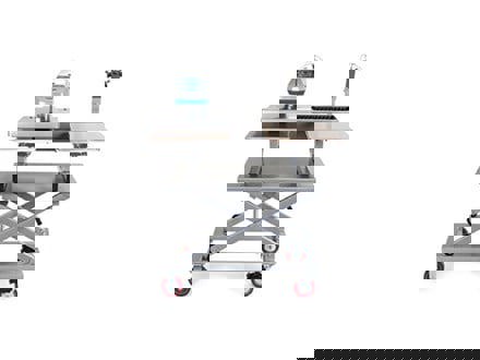 Scissor Cart with Fusion heat press on top