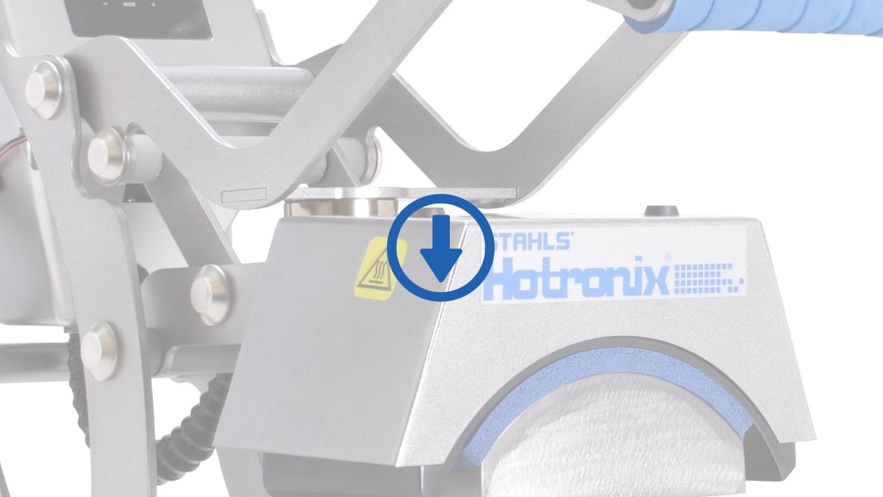 Hotronix Auto Cap Heat Press with download arrow