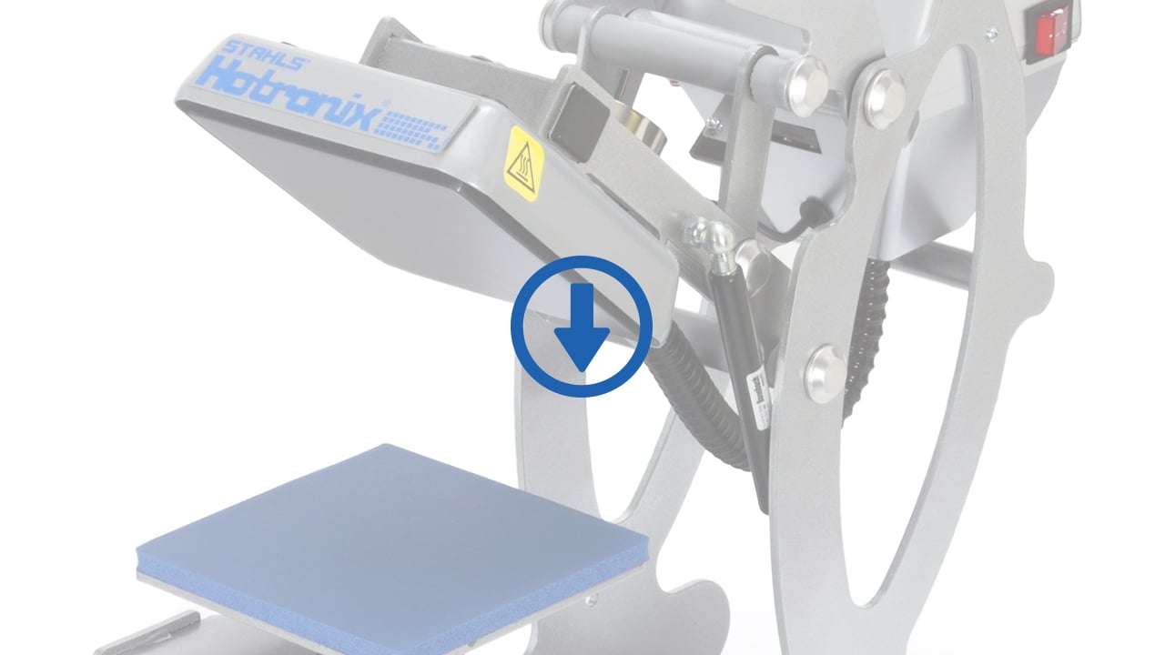 Hotronix Auto Clam 6x6 Heat Press with download arrow