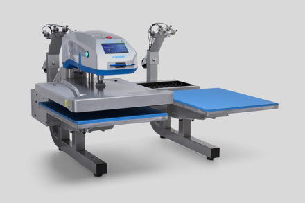 Hotronix Dual Air Fusion IQ Heat Press closed angled right