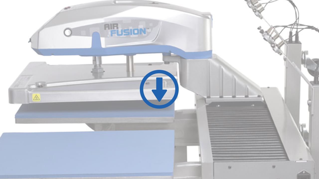 Hotronix Dual Air Fusion IQ Heat Press with download arrow