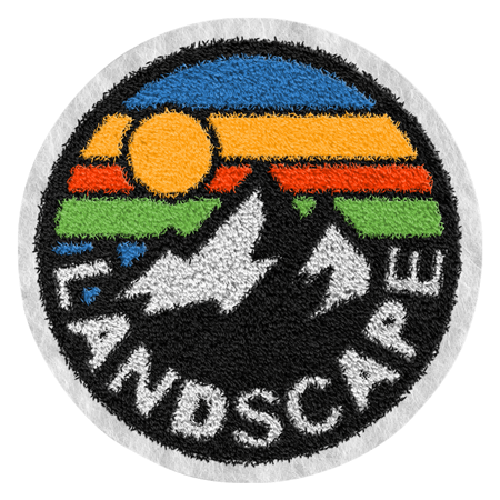 Chenille mountain landscape patch